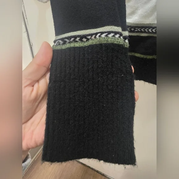 Free People Black and White Striped Cowl Neck Sweater - Picture 4 of 11